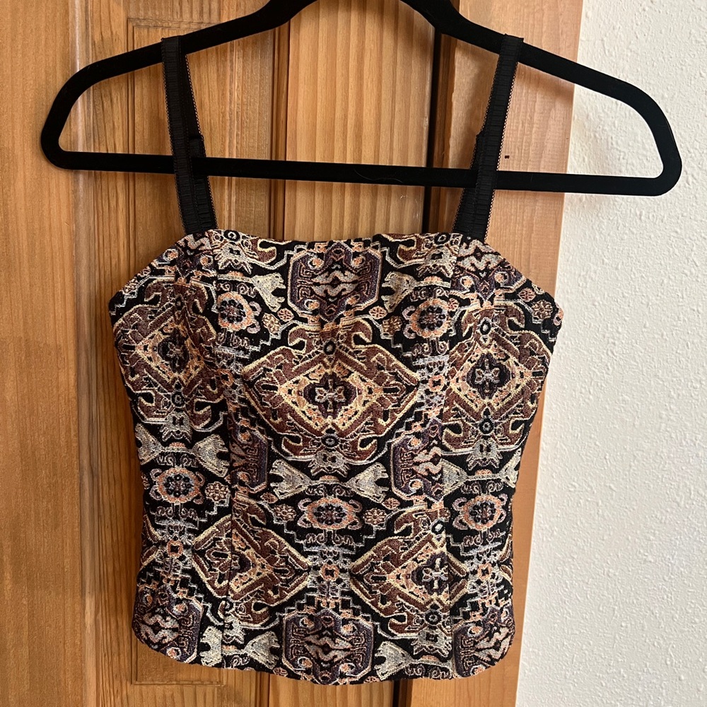 Free People Brocade Corset Cami - Picture 1 of 2